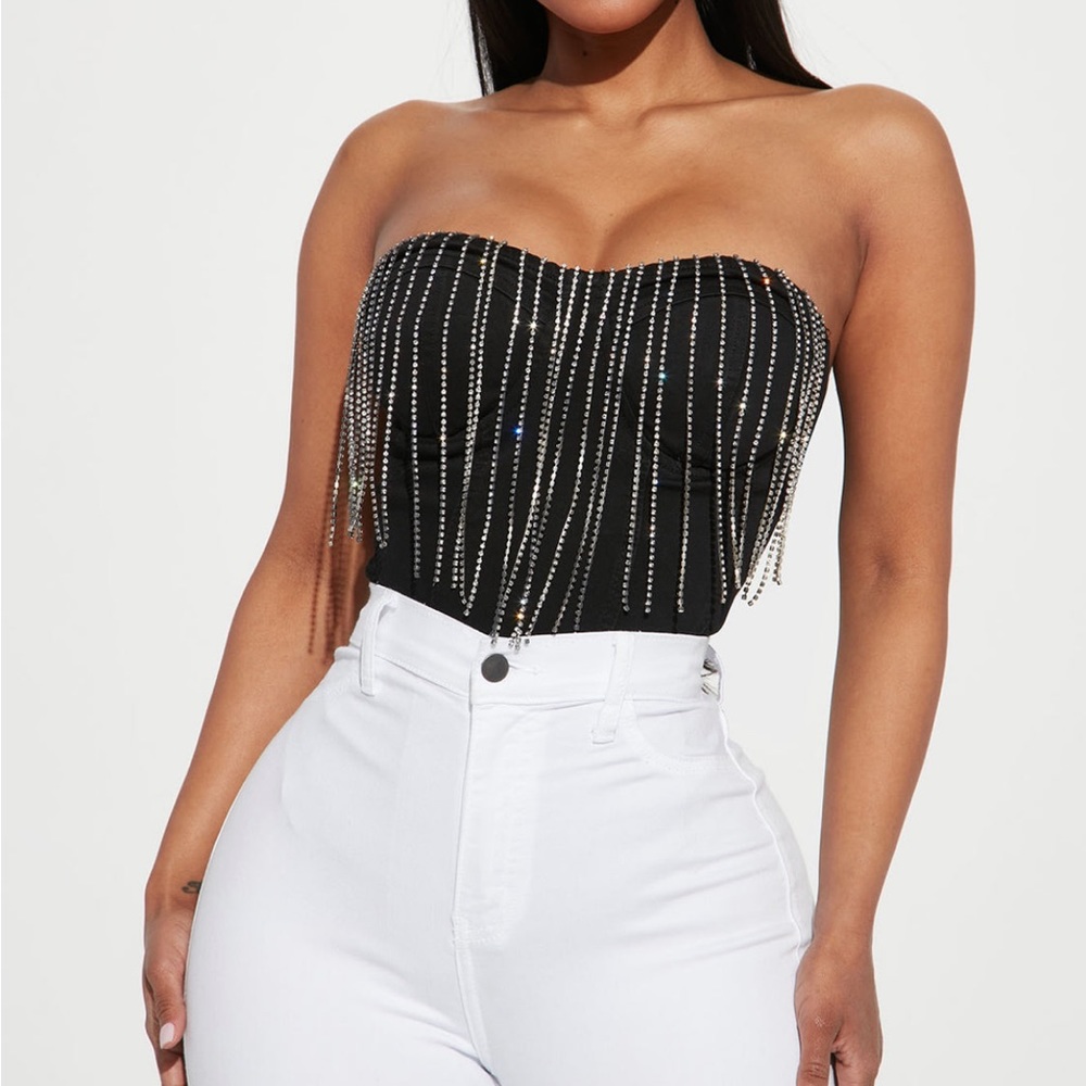 Rhinestones bodysuit
